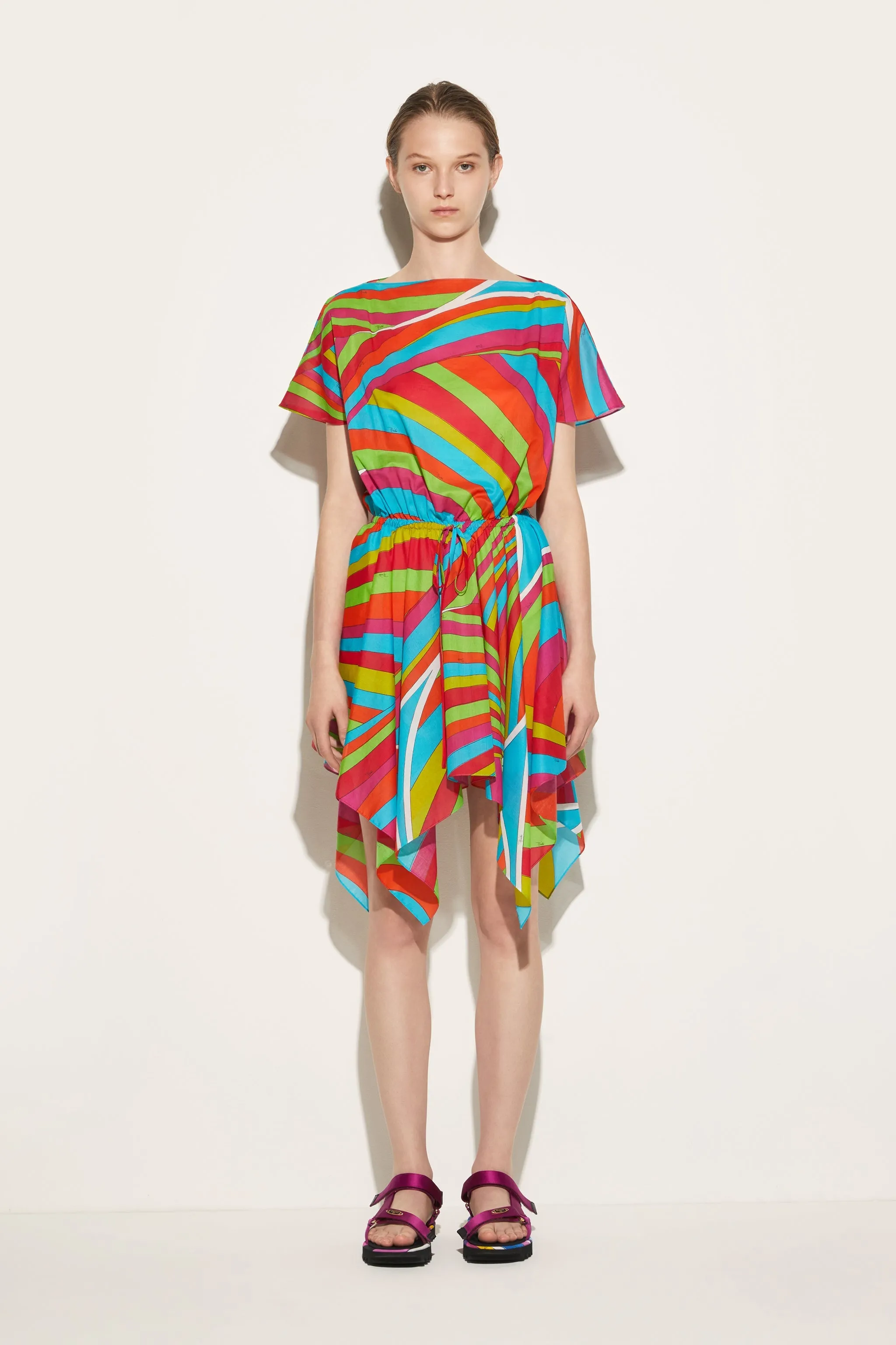 Iride-Print Cotton Dress
