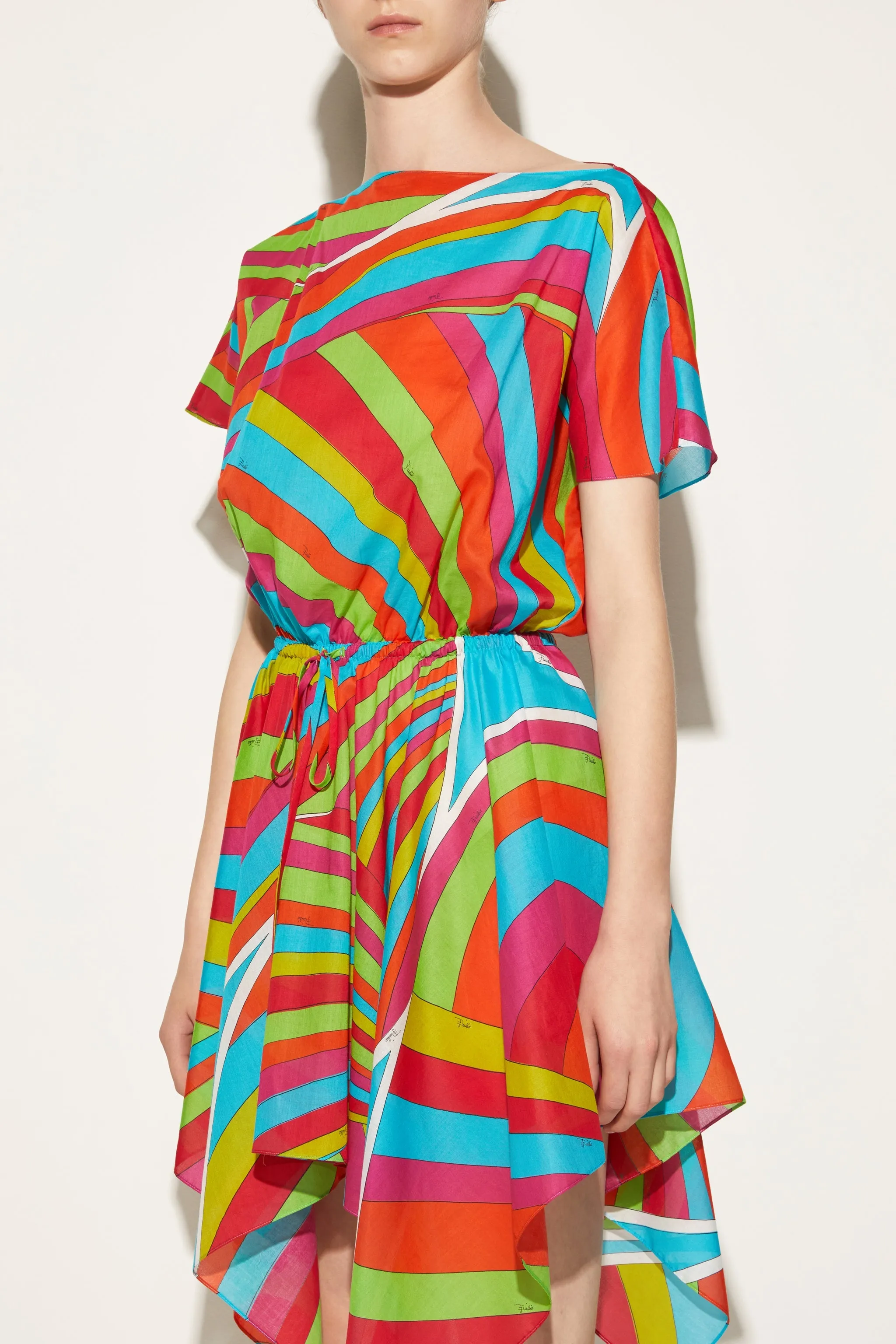 Iride-Print Cotton Dress