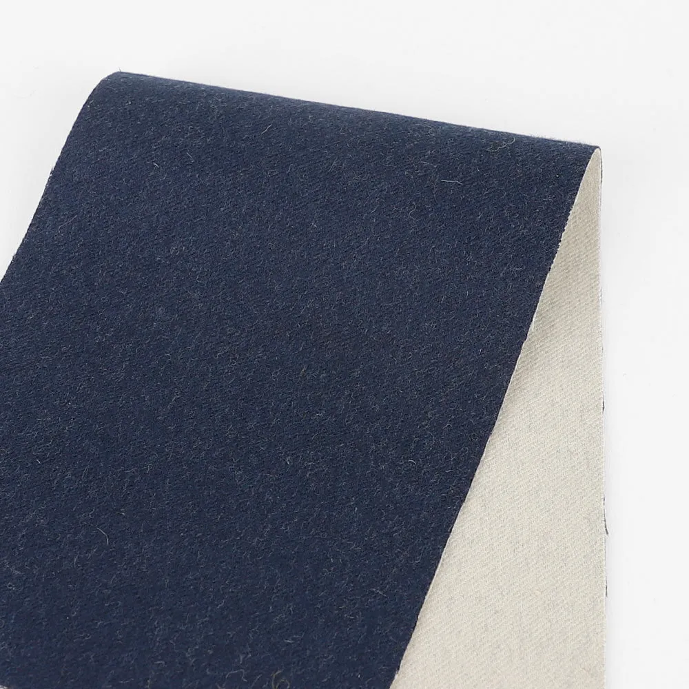 Italian Reversible Wool / Silk Coating - Marine / Chalk
