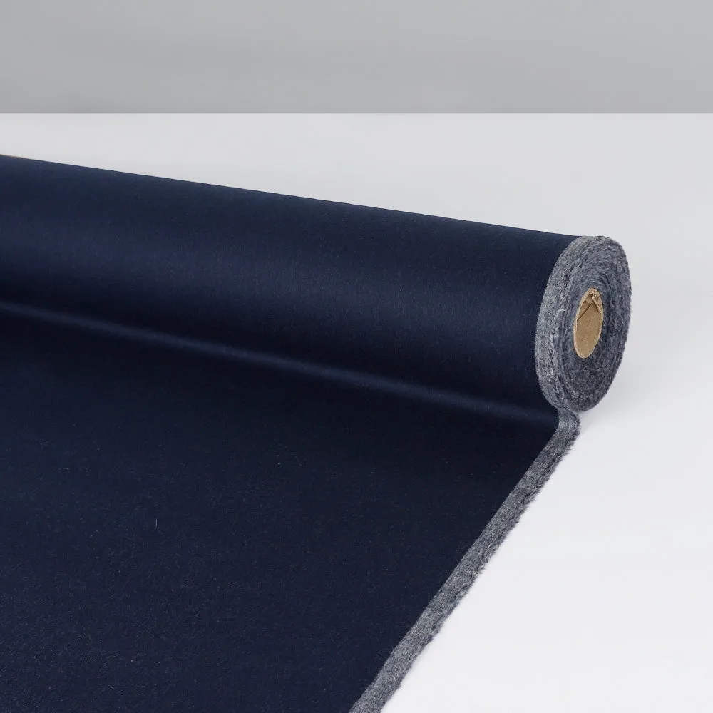 Italian Reversible Wool / Silk Coating - Marine / Chalk