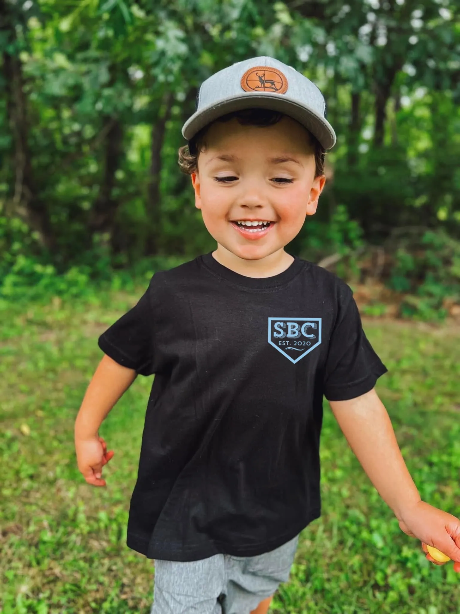 (KIDS T-SHIRT) Baseball Ice Cream Bat Flag Short Sleeve Kids Tee