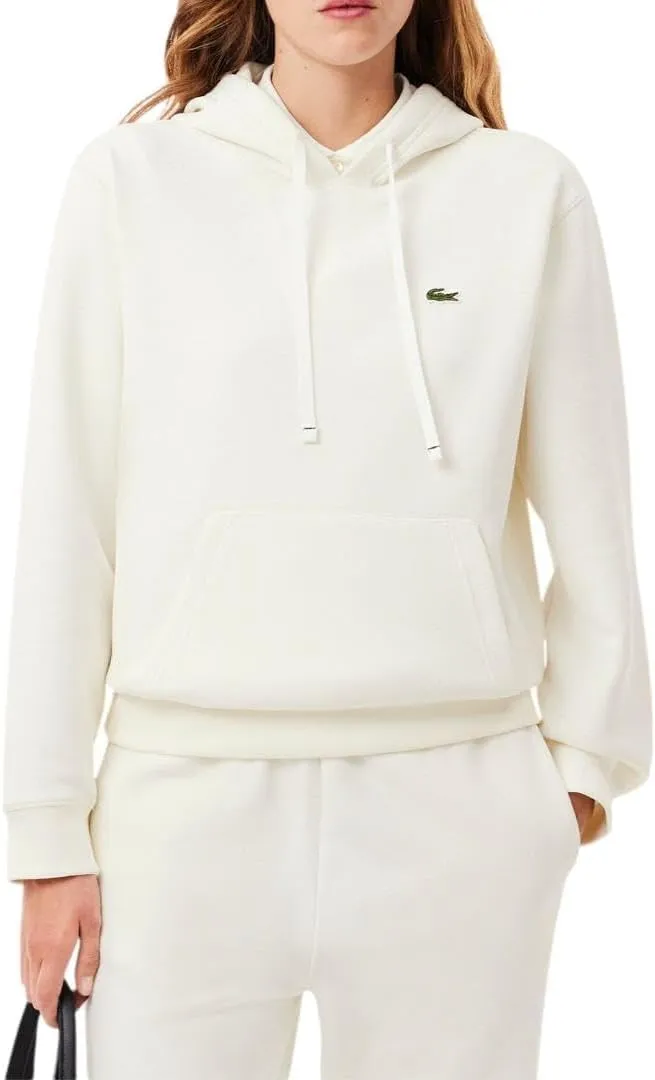 Lacoste Women's Relaxed Fit Double Face Pique Hoodie