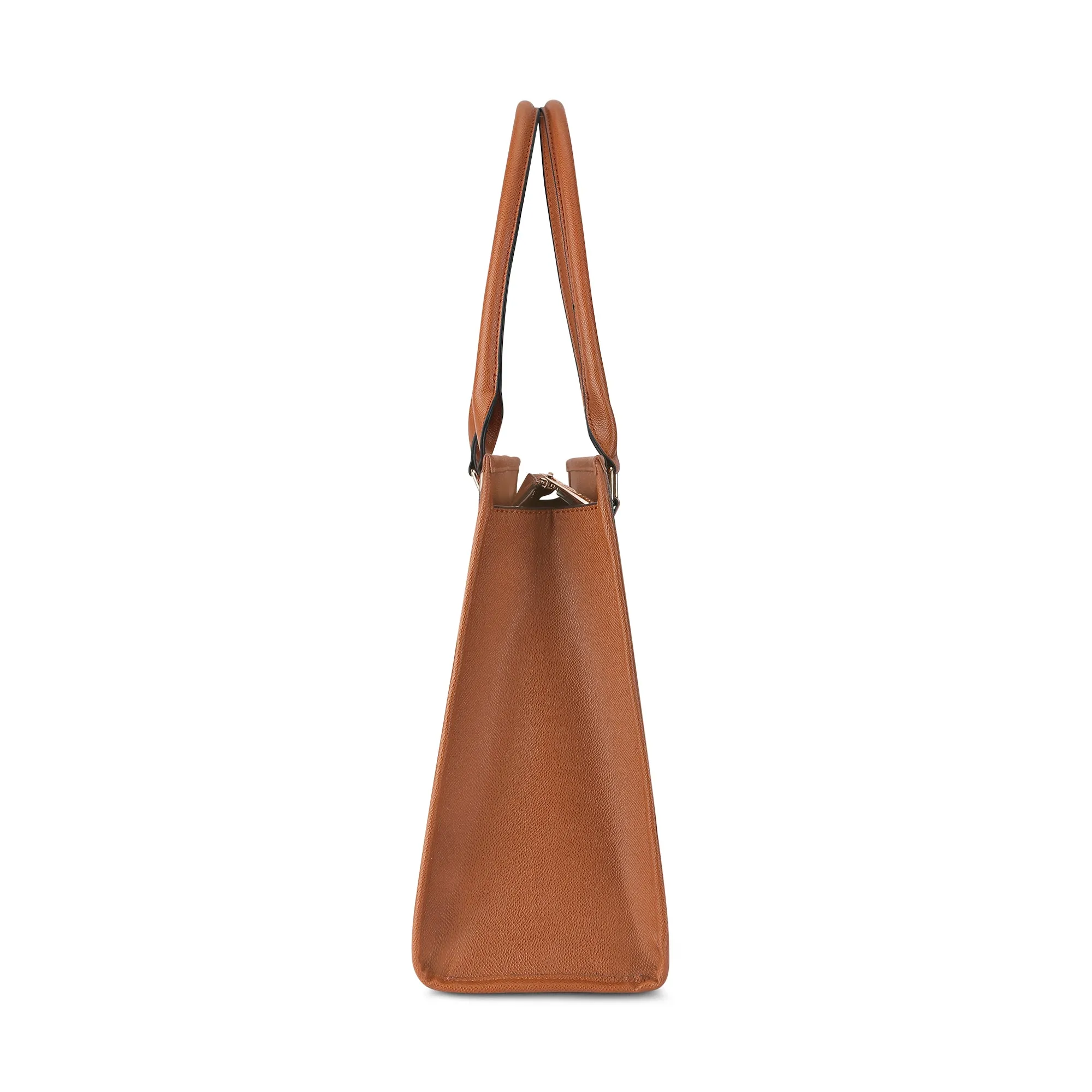 Lavie Luxe Monogram Quad Choco Extra Large Women's Satchel