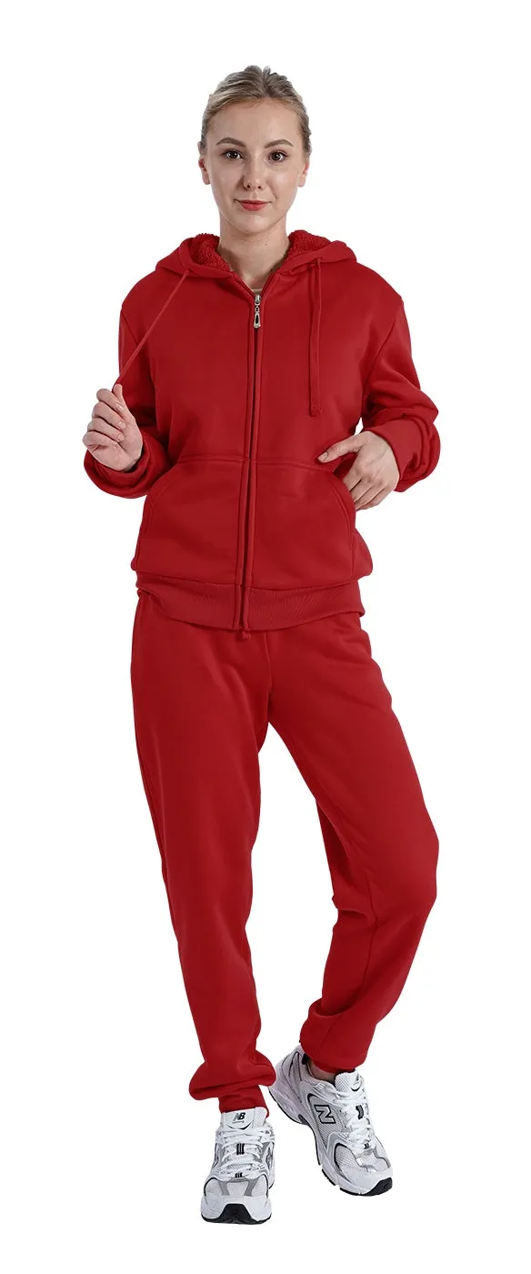 Lee Hanton LJS100X 2pc Sherpa Fleece Lined PlusSize 2pc Jog Set