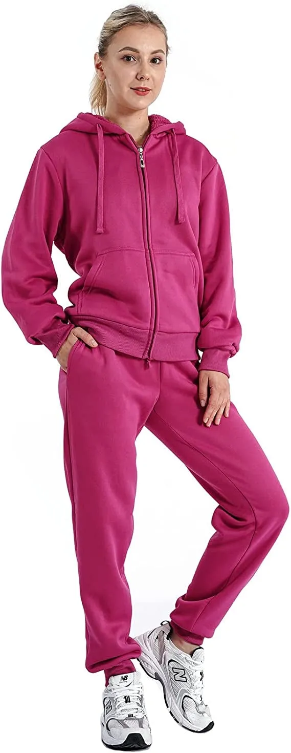 Lee Hanton LJS100X 2pc Sherpa Fleece Lined PlusSize 2pc Jog Set