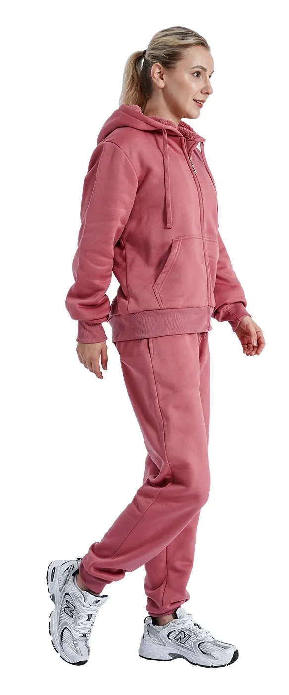 Lee Hanton LJS100X 2pc Sherpa Fleece Lined PlusSize 2pc Jog Set
