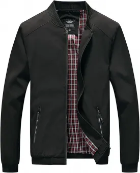 Lentta Men's Slim Fit Lightweight Softshell Bomber Jacket Coat Fall Jackets For Men