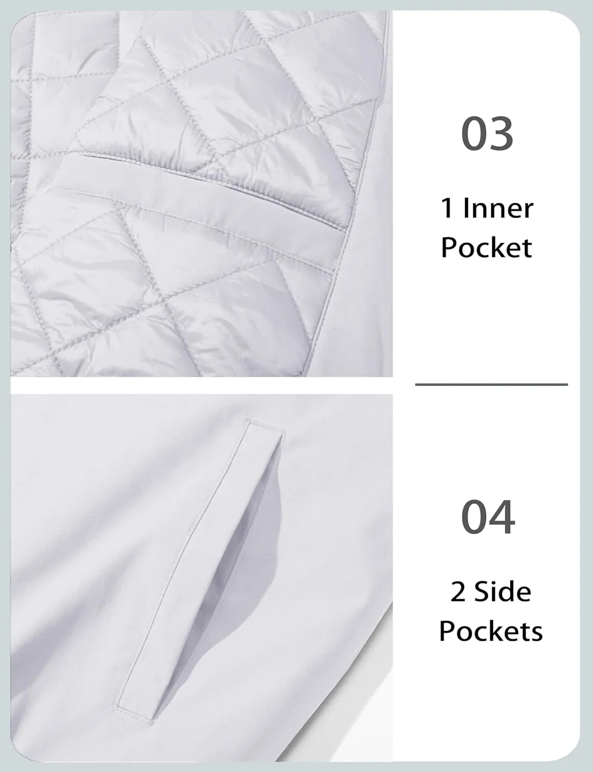 MAGCOMSEN Men's Bomber Jacket Casual Windproof Quilted Jacket Full Zip Windbreaker Winter Warm Varsity Jacket with Pockets