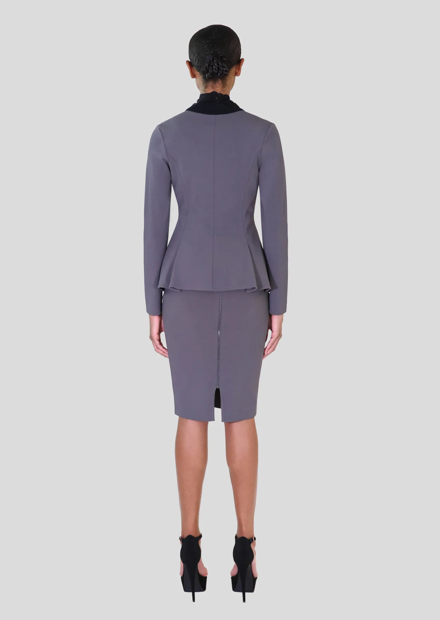 Marvella - Womens Knit Blazer Jacket with Silk Trim
