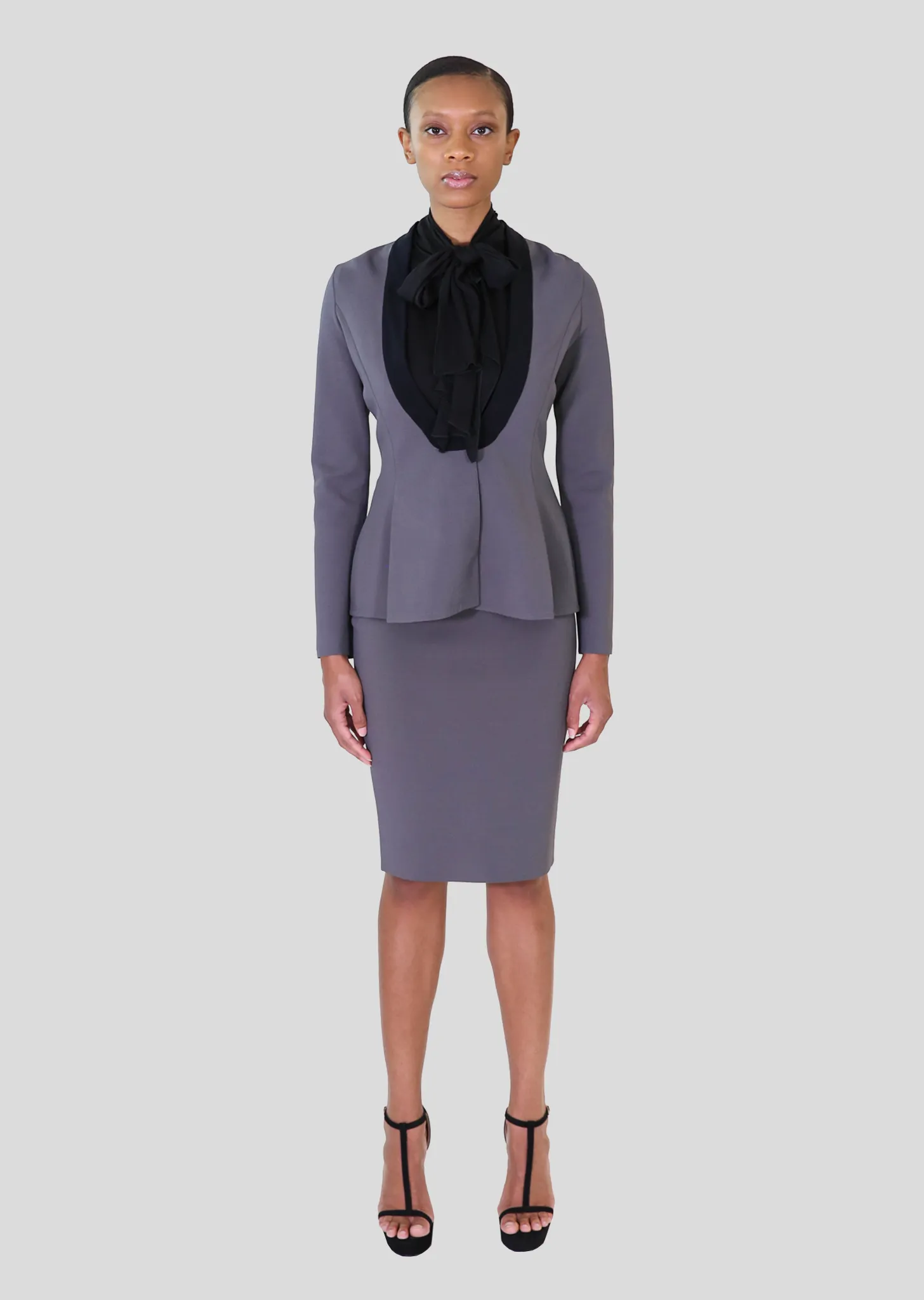 Marvella - Womens Knit Blazer Jacket with Silk Trim