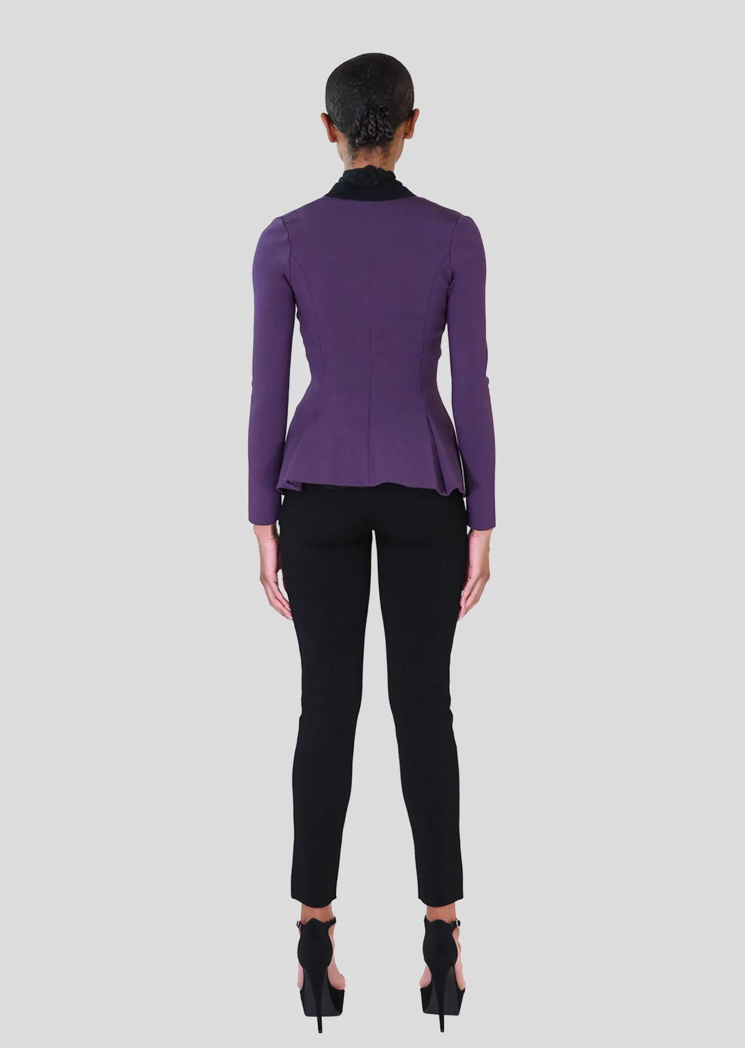 Marvella - Womens Knit Blazer Jacket with Silk Trim
