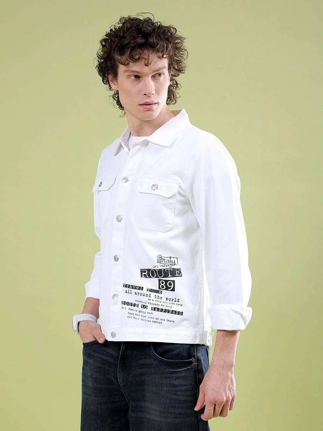 Men's PlaceMen'st Printed Trucker Jacket