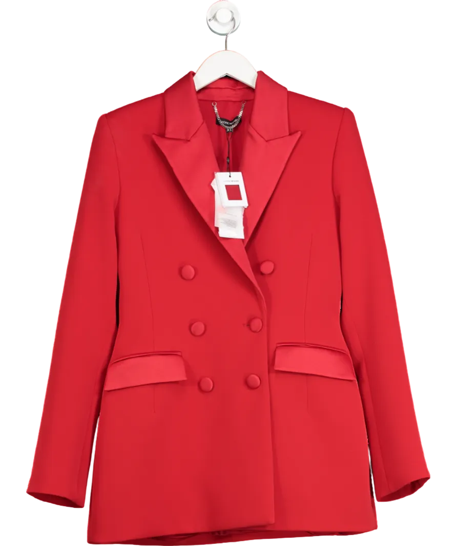 Nadine Merabi Red Monica Blazer UK 12
