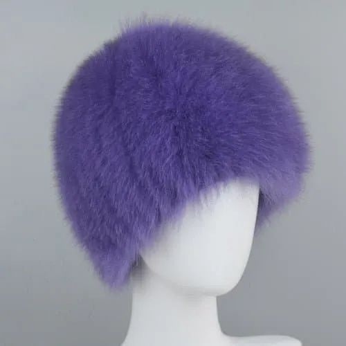 Natural Fox Fur Hat - Luxurious Winter Accessory for Women | Adjustable Size   Real Fur Material | JbenikY