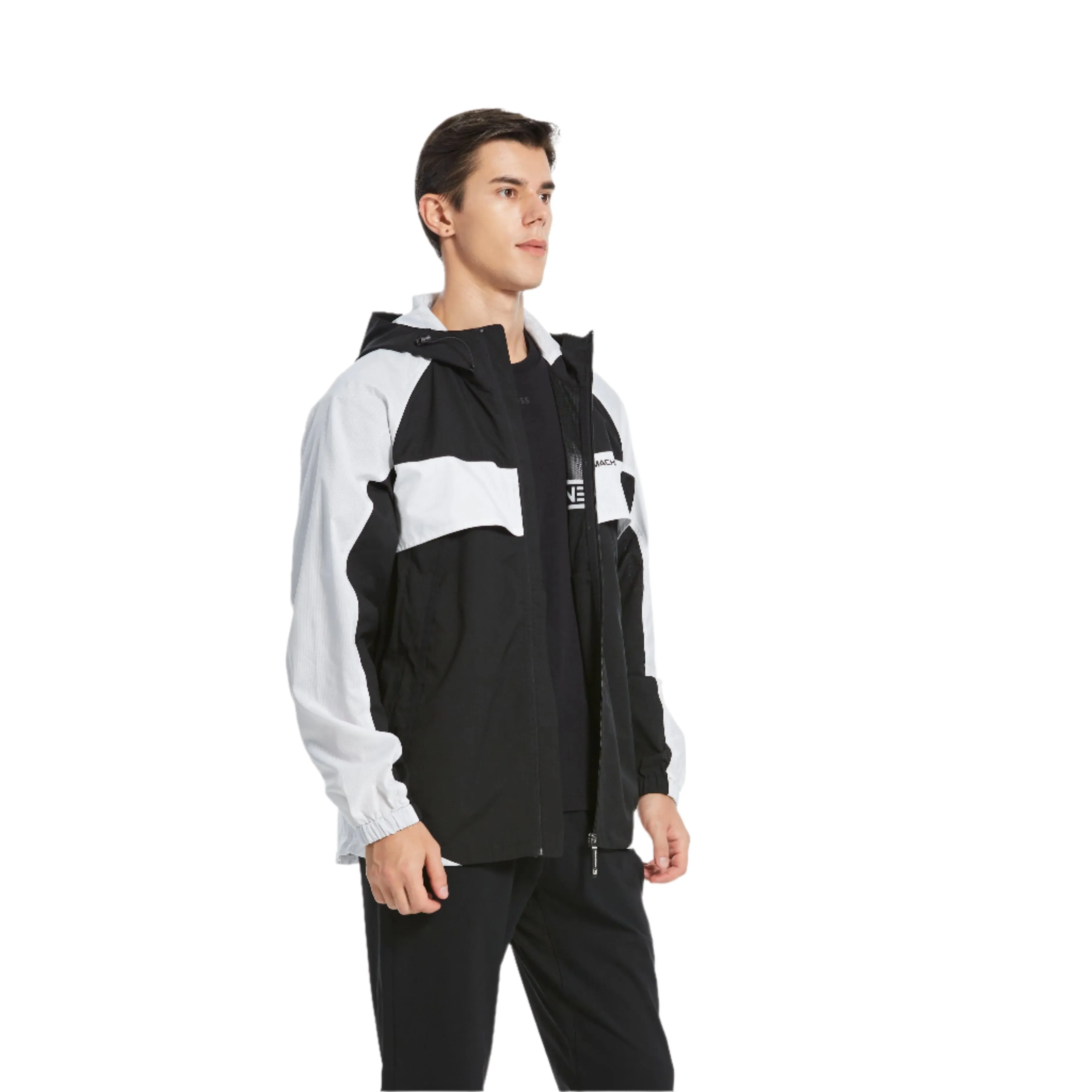 Northern Vintage Shell Jackets - loose fit -Black/White