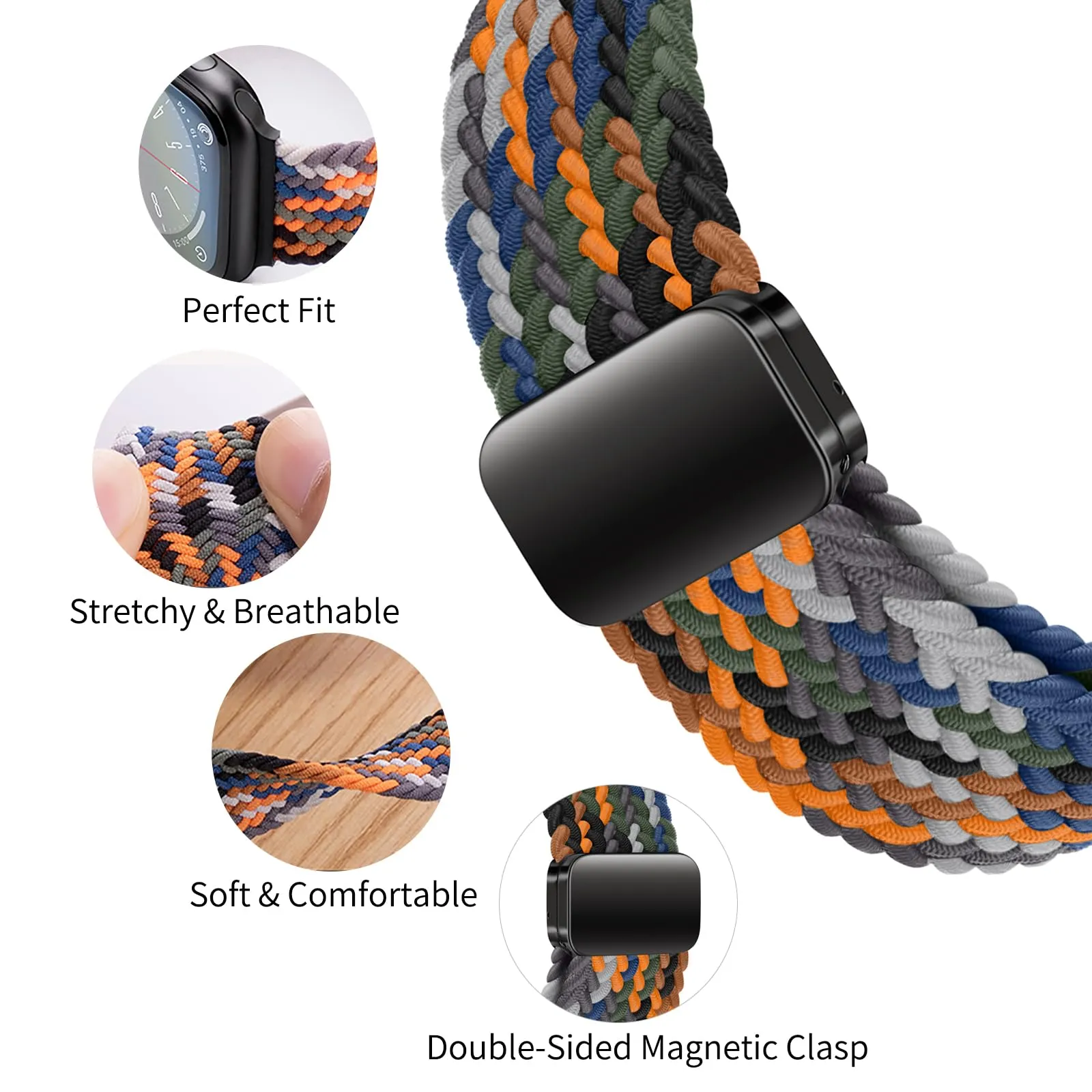 Nylon Sport Loop with connector Strap For Apple Watch