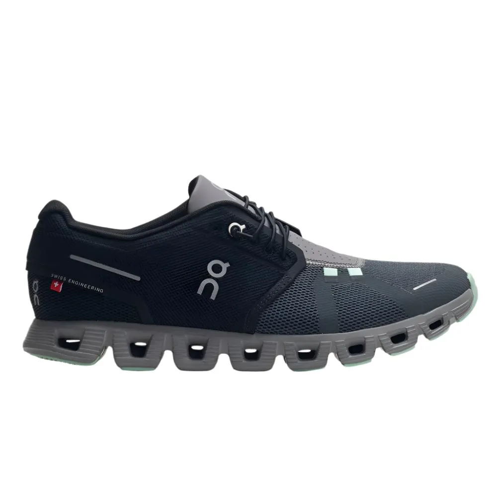 Womens Optimized Cloud 5 Running Sneaker in Black/Lead by On