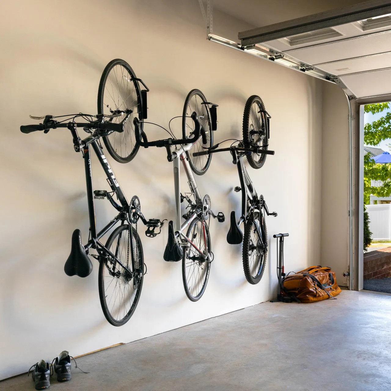 OUTLET | Swivel Mount Bike Storage Rack | 4 Bicycle | Garage Wall Hook | Deep Water