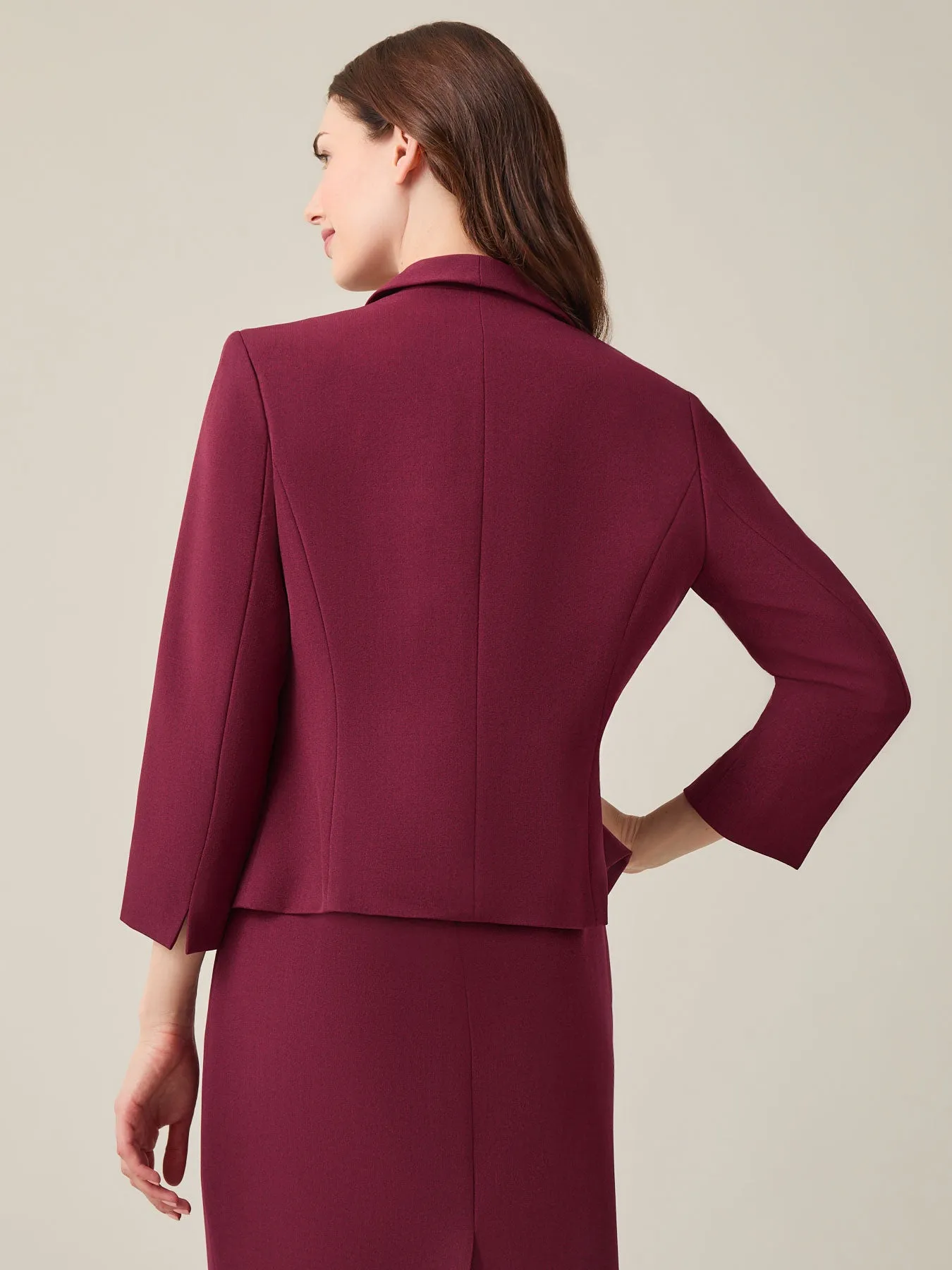 Petite Shawl Collar Jacket, Iconic Stretch Crepe