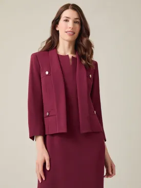 Petite Shawl Collar Jacket, Iconic Stretch Crepe