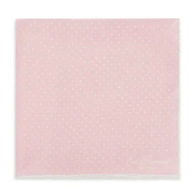 Pink and White Micro Spot Printed Silk Pocket Square