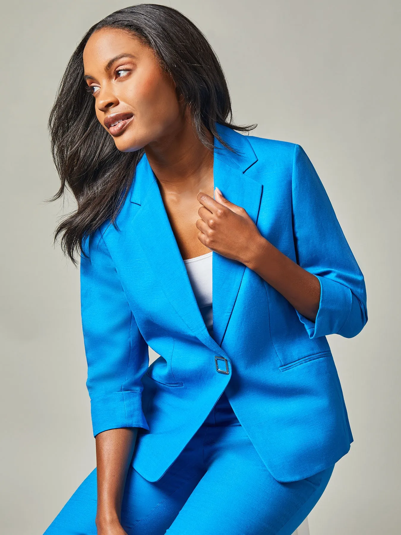 Plus Ava Jacket, Linen