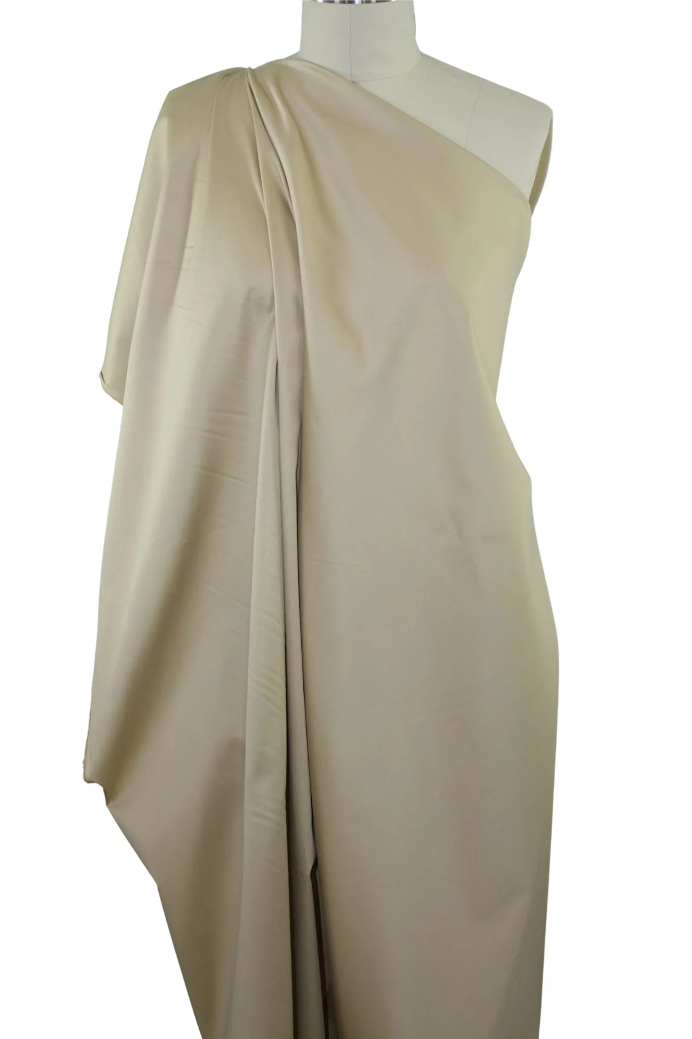 Golden Tan Stretch Satin Denim Jeans - Premium Designer Edition