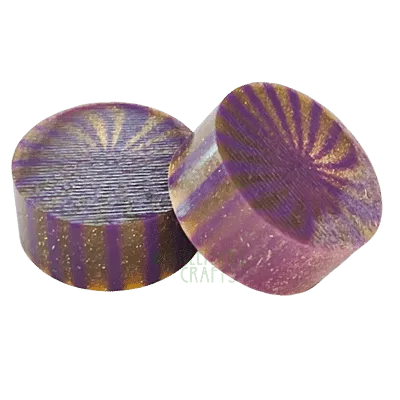 Purple & Gold Polyester Ring Blank