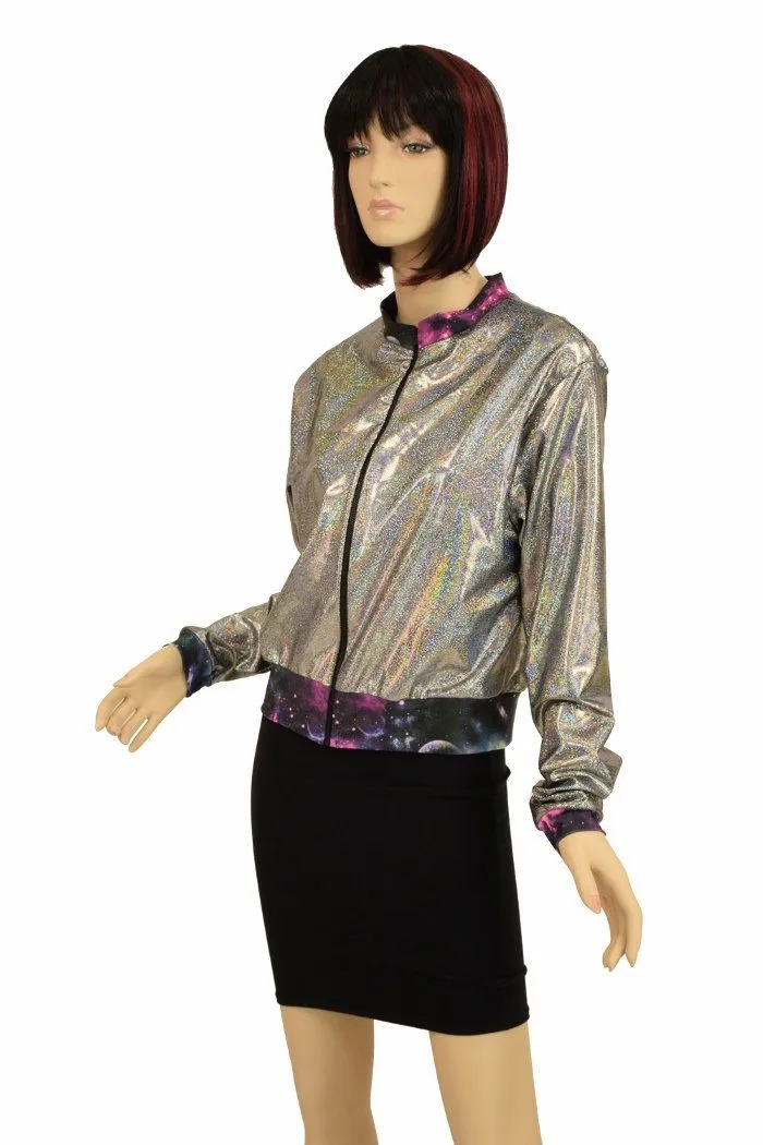 "Kimberly" Jacket in Silver Holo