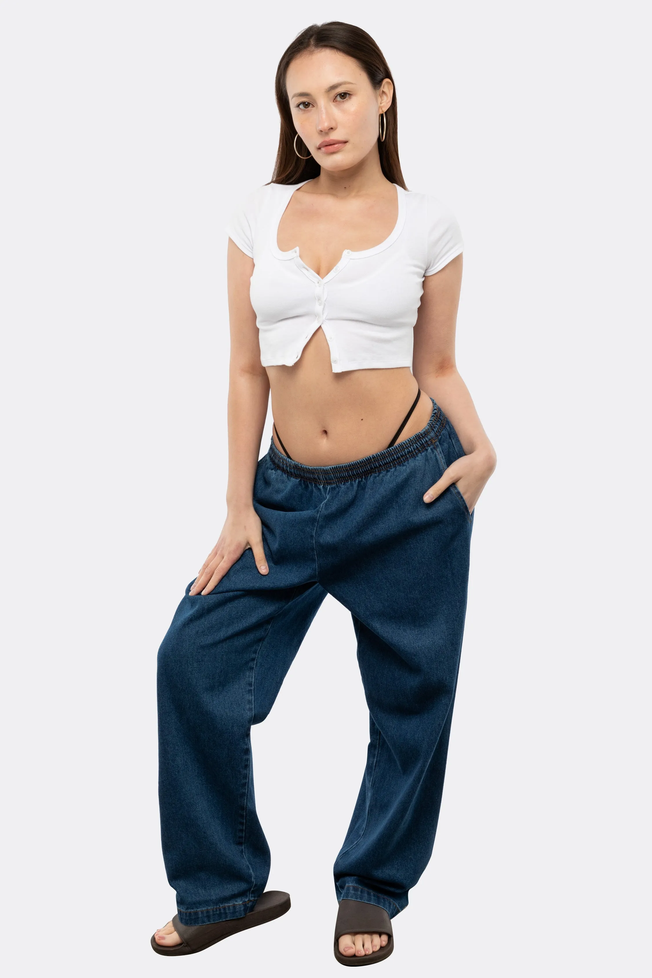 RDNW405 - Unisex Wide Leg Denim Pants