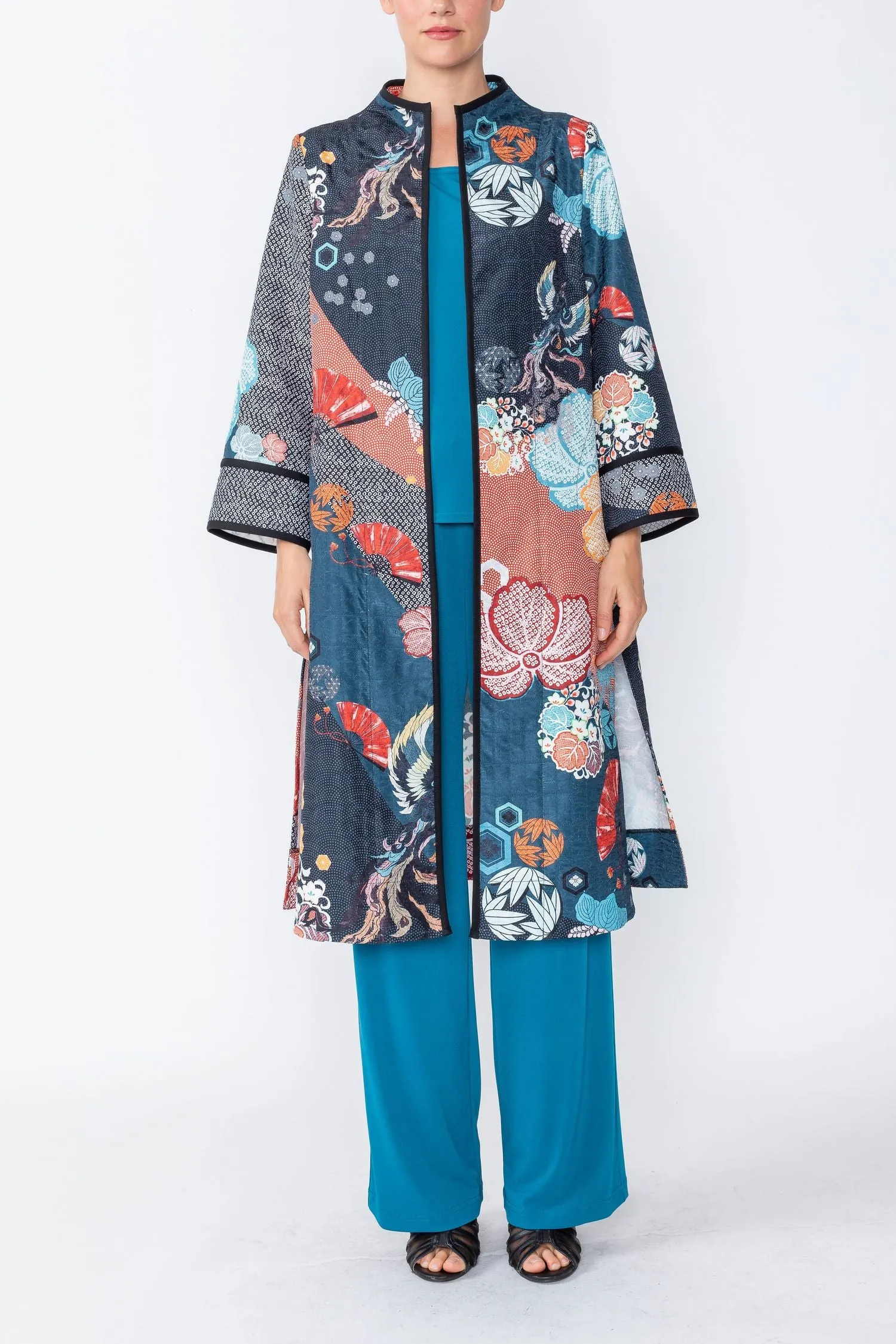 Red Long Duster W/ Pockets