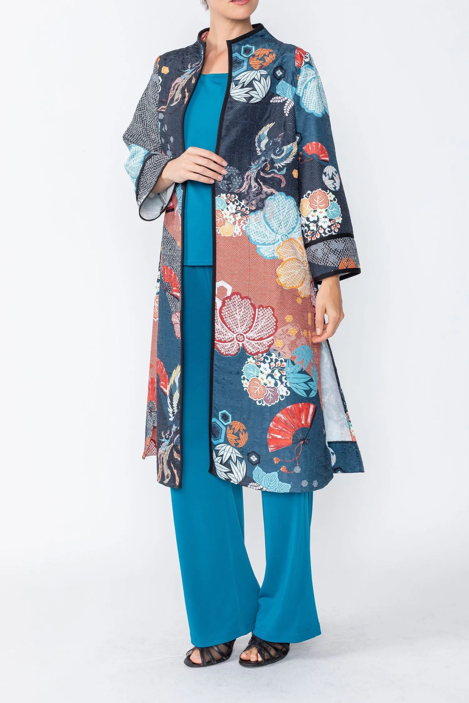 Red Long Duster W/ Pockets