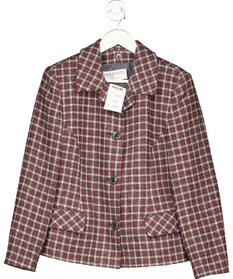 Regina Schrecker Red Red/grey Vintage Check Blazer UK 14