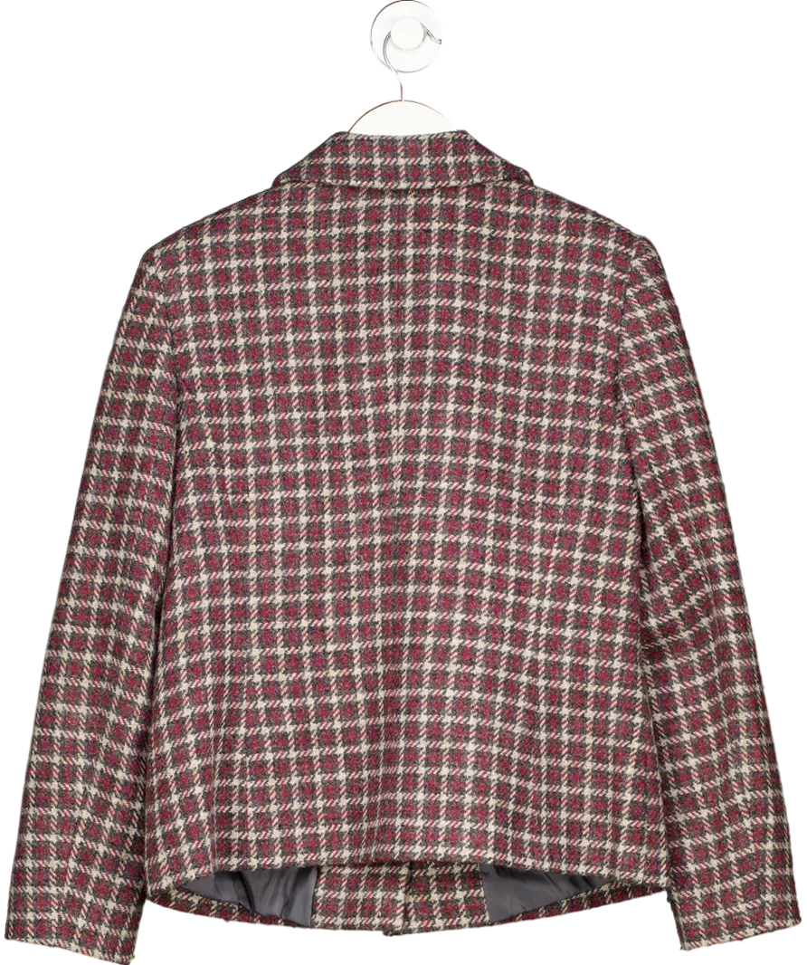 Regina Schrecker Red Red/grey Vintage Check Blazer UK 14