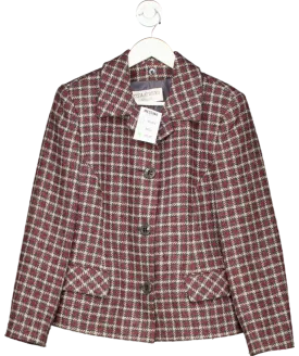 Regina Schrecker Red Red/grey Vintage Check Blazer UK 14