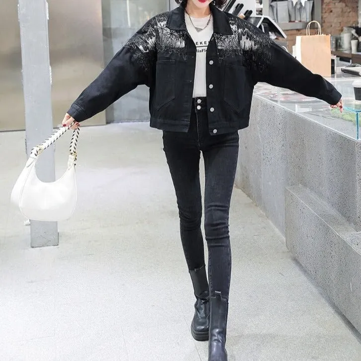 Sasha Sequined Denim Jacket