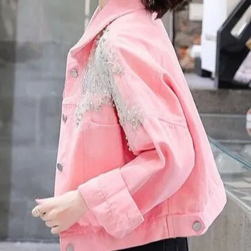 Sasha Sequined Denim Jacket