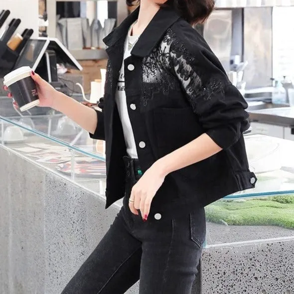 Sasha Sequined Denim Jacket
