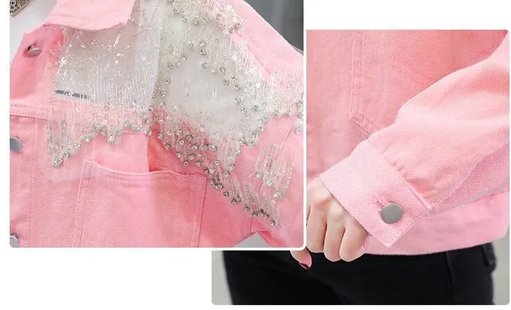 Sasha Sequined Denim Jacket