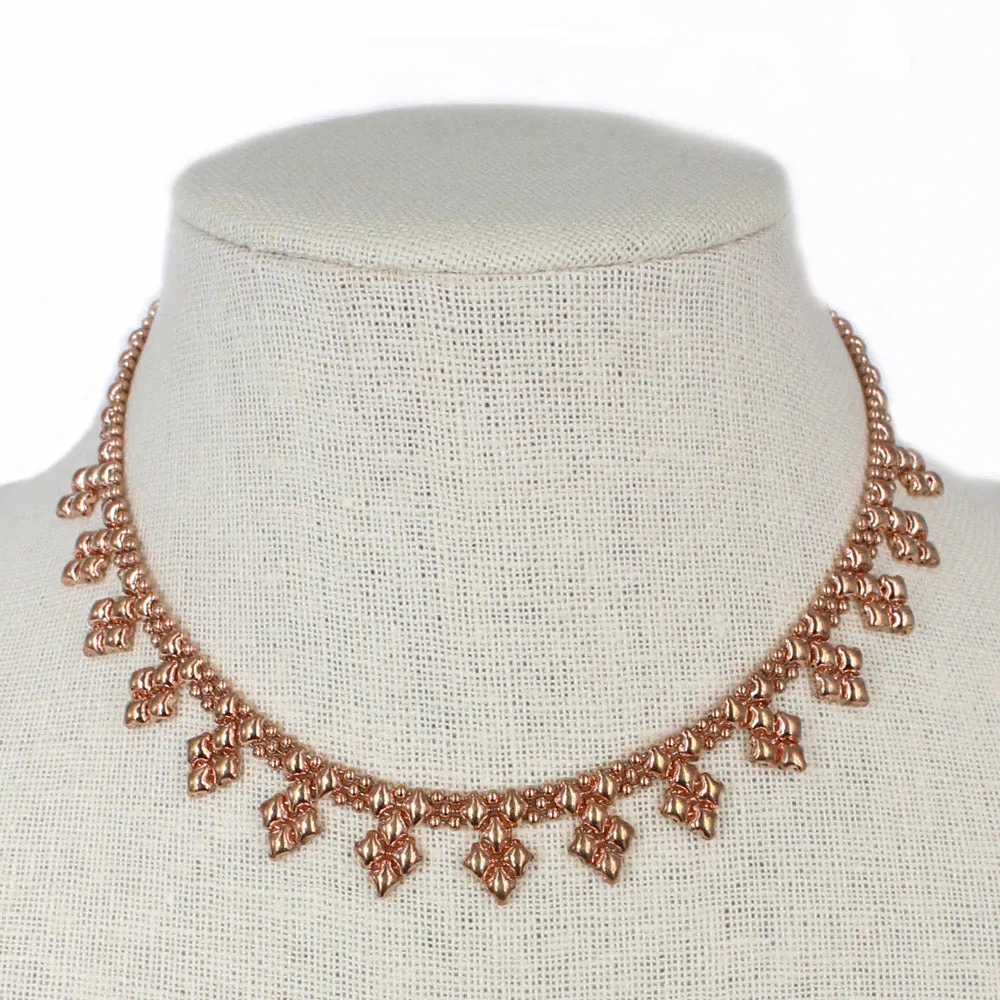 SG Liquid Metal MINI-J-RG Rose Gold Finish NECKLACE by Sergio Gutierrez