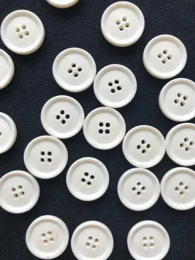 Smooth Matte Basic Ivory Button Per Dozen