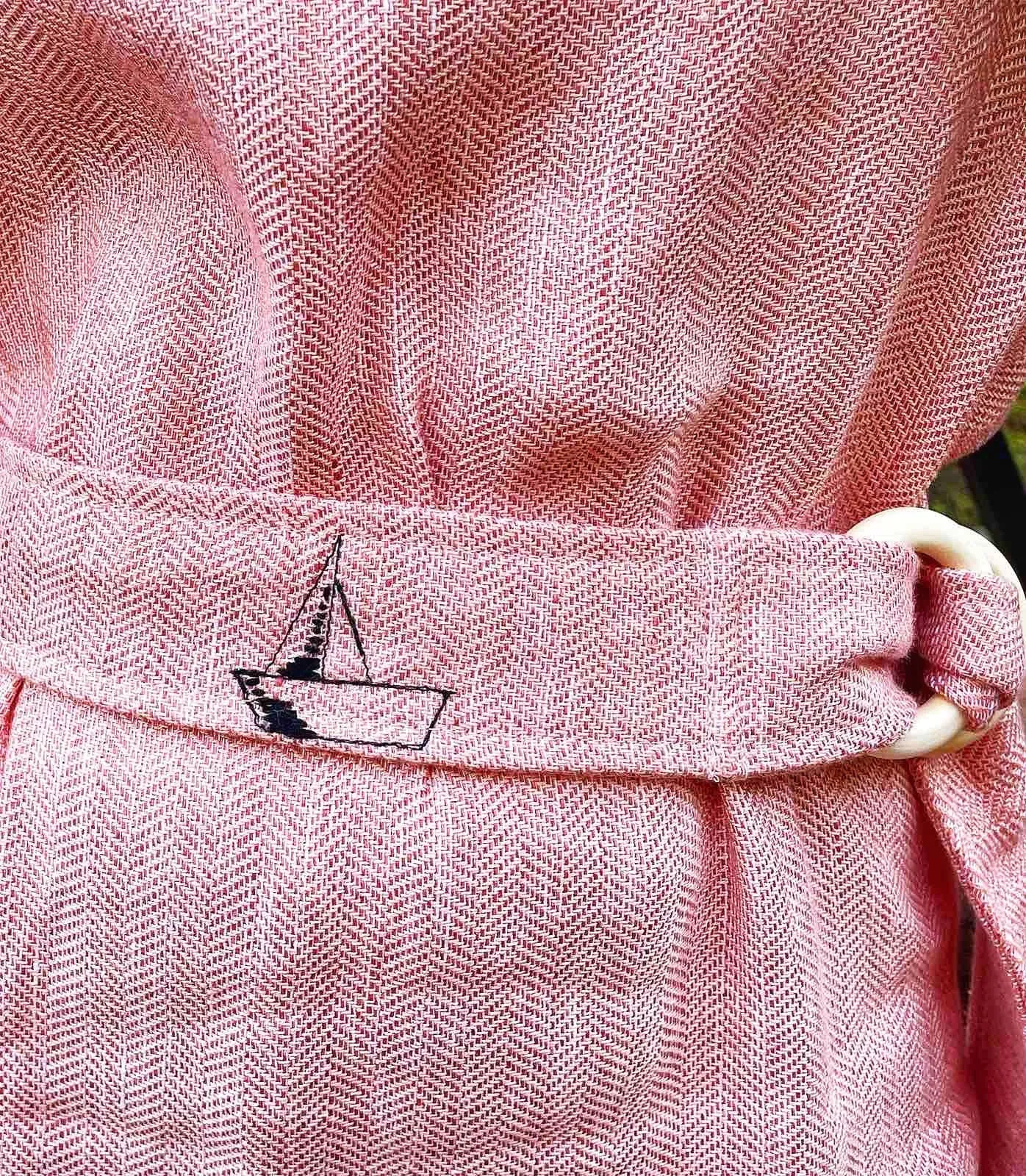 Soft Pink Linen Dress