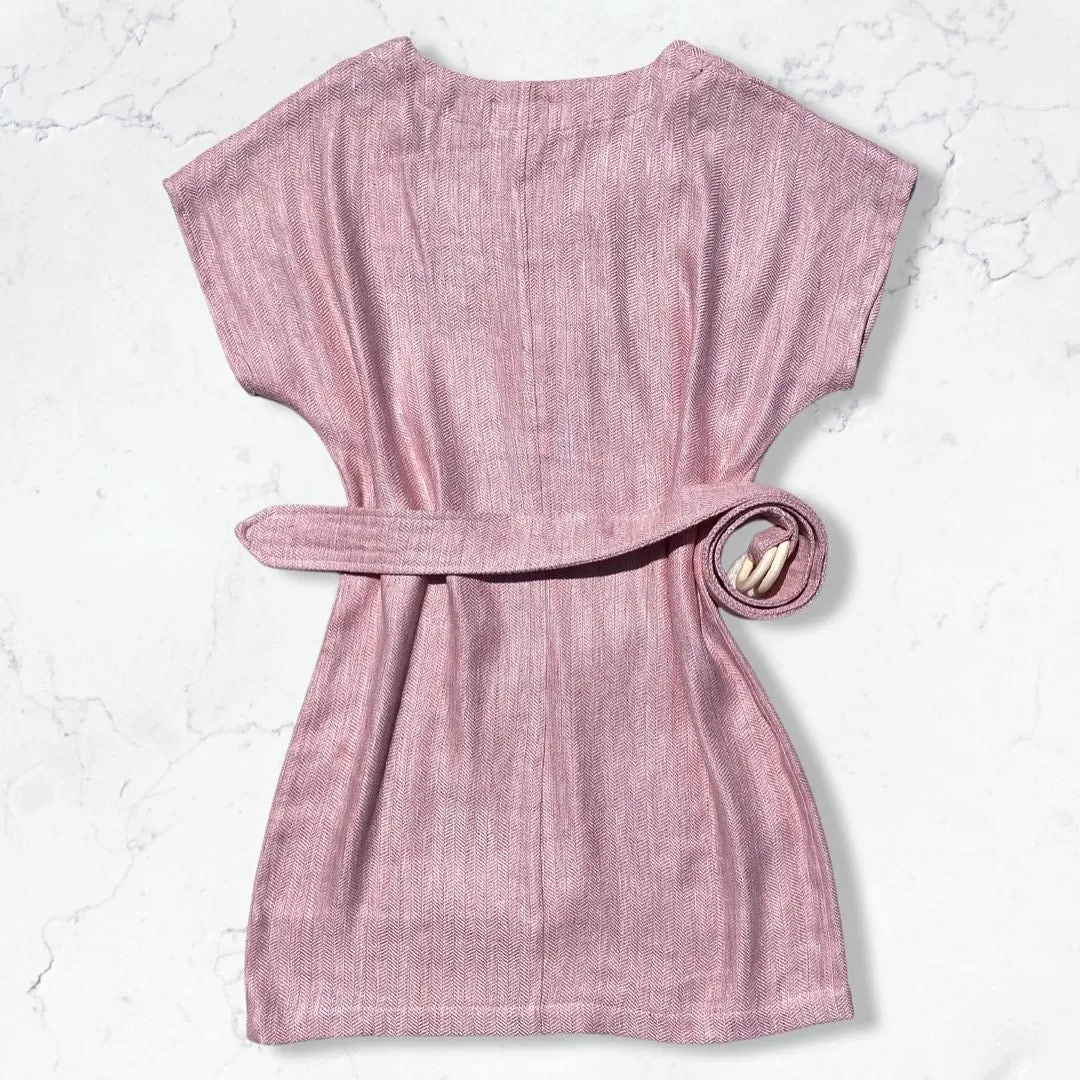Soft Pink Linen Dress