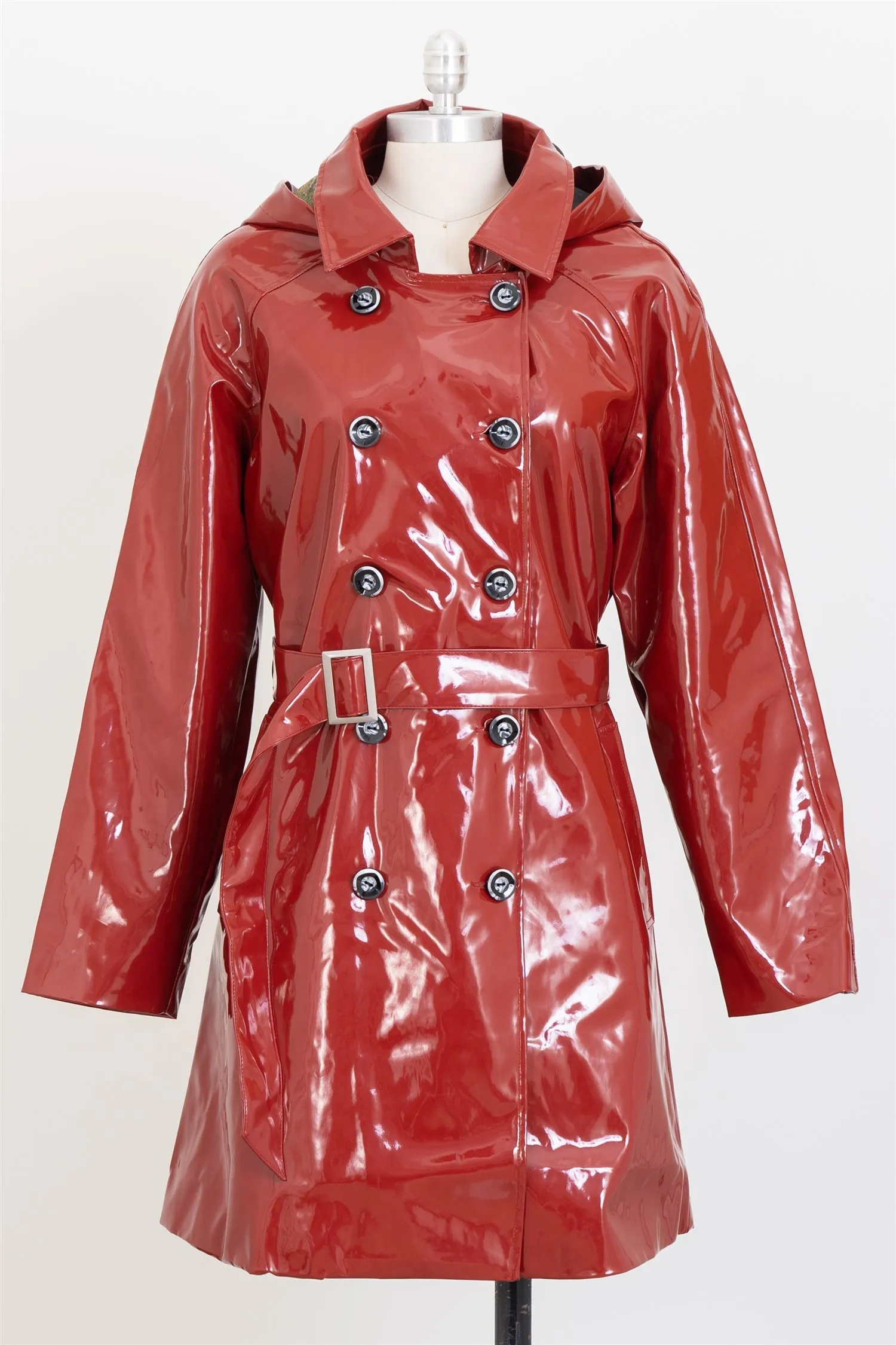 UBU 21217PU Print Hooded Rain Jacket