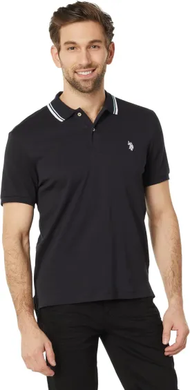 U.S. Polo Assn. Men's Slim Fit Tipped Interlock Knit Polo