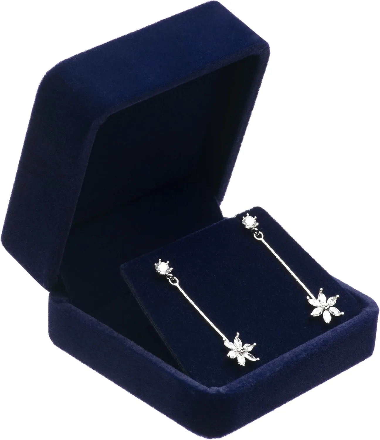 Velvet Earring Gift Boxes Jewelry Box (Blue)
