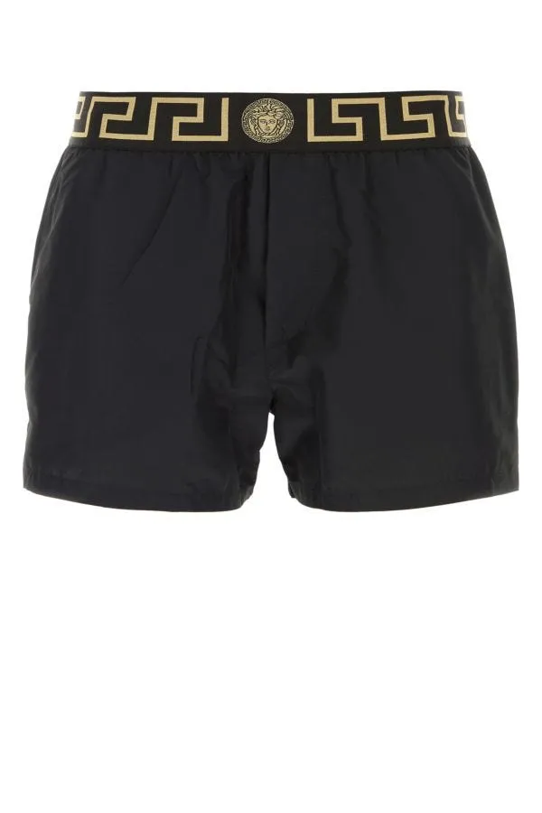 VERSACE | Black polyester swimming shorts