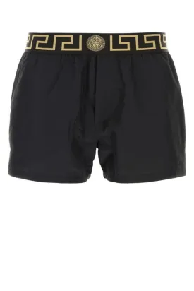 VERSACE | Black polyester swimming shorts