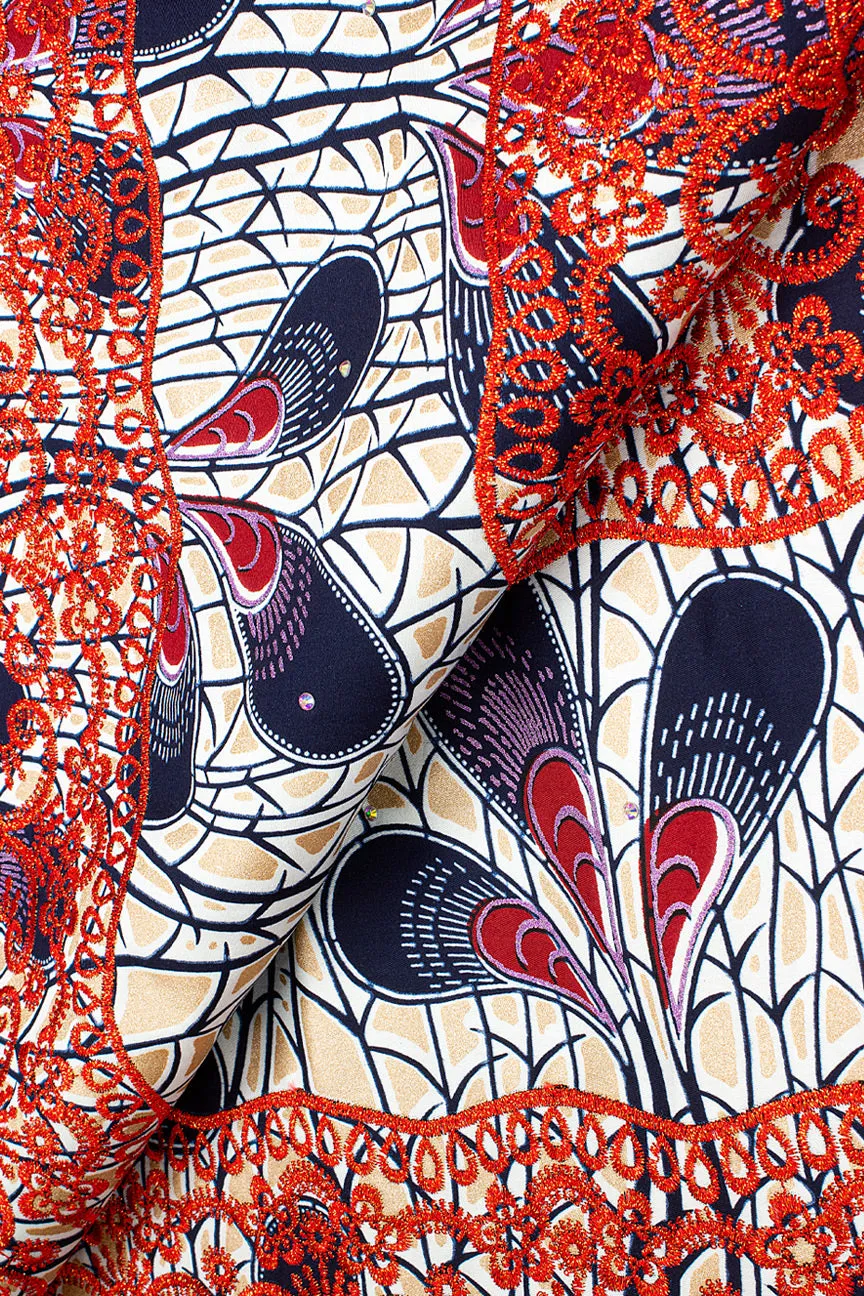 Vlisco Glitter Glam Wax with Lace Embroidery - VHL5036