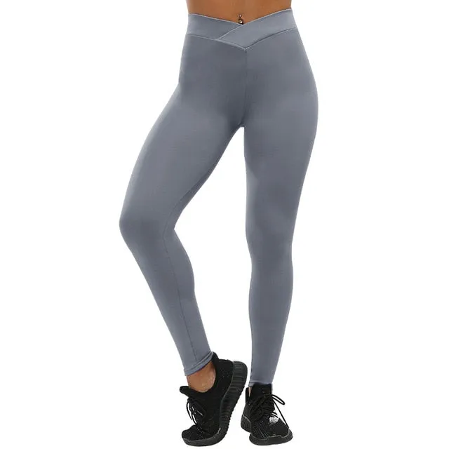 Women Leggings Fitness Workout Legging Push Up Sports Jegging Sexy V-Waist Legging Women